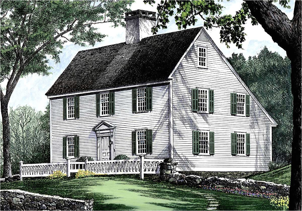 Historical Home Plans Saltbox Style Historical House Plan 32439wp Historical Home Plans Saltbox Style Historical House Plan 32439wp