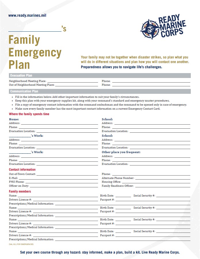 Home Emergency Preparedness Plan Making A Family Emergency Plan Home Emergency Preparedness Plan Making A Family Emergency Plan