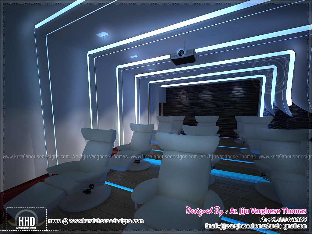 Home theater Room Design Plans Home theater and Spillover Space Interiors Kerala Home Home theater Room Design Plans Home theater and Spillover Space Interiors Kerala Home