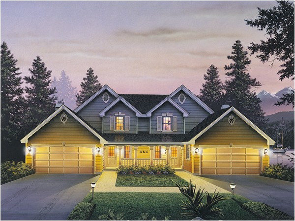 House Plans for Two Family Home Countryridge Farmhouse Duplex Plan 007d 0024 House Plans