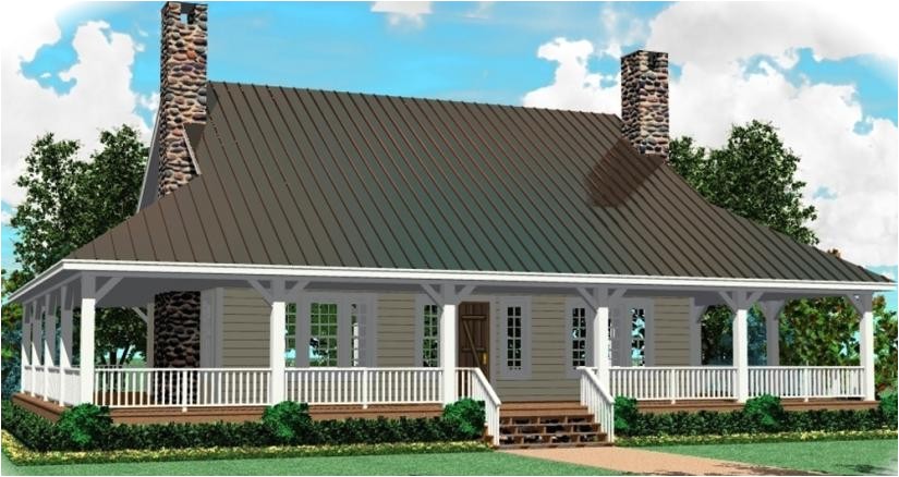 House Plans with Wrap Around Porches 1 Story One Story House Plans with Wrap Around Porch Cottage