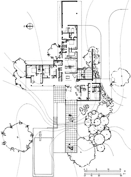 Kaufmann Desert House Plan Richard Neutra Archigraphie Kaufmann Desert House Plan Richard Neutra Archigraphie
