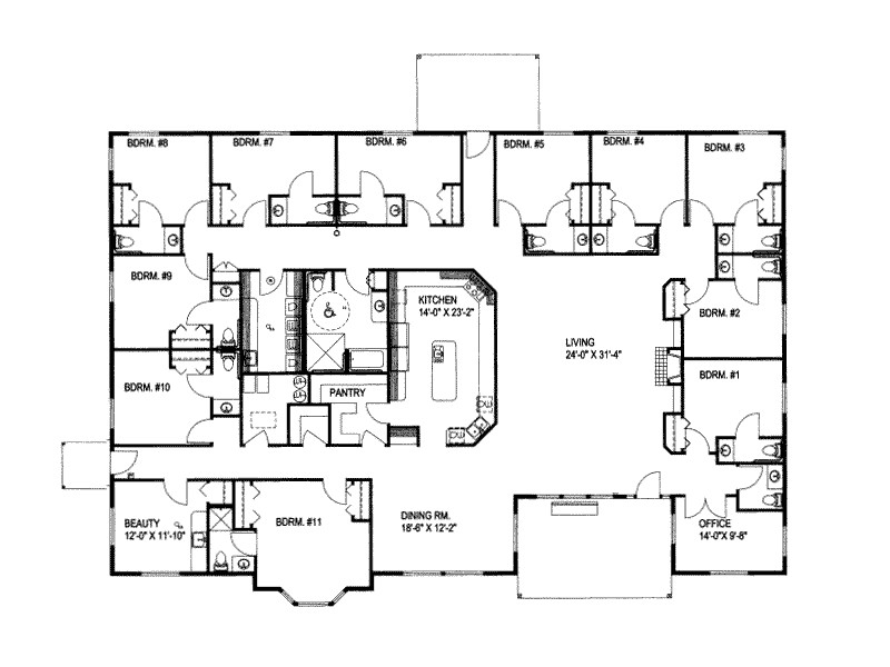 Large Ranch Home Floor Plans Large Ranch House Plans Smalltowndjs Com