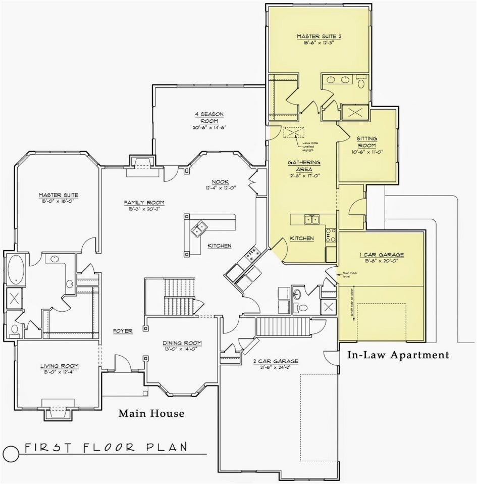 Modular Home Floor Plans with Inlaw Apartment Handicap Accessible Mother In Law Suite Detached Home