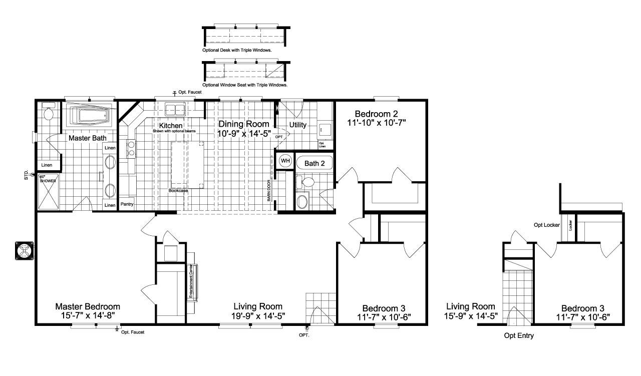 Palm Harbor Home Run Floor Plan the Arlington Ml30523a Manufactured Home Floor Plan or Palm Harbor Home Run Floor Plan the Arlington Ml30523a Manufactured Home Floor Plan or