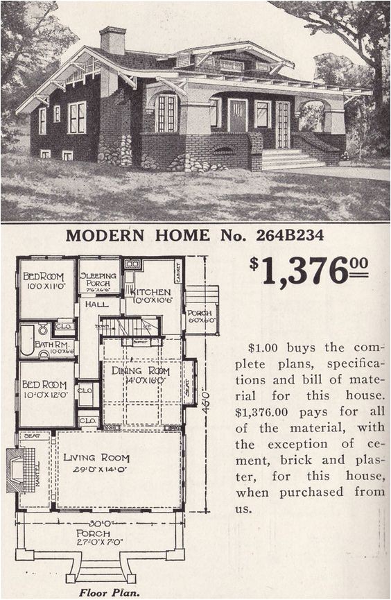 Sears Craftsman Home Plans Classic Craftsman Bungalow Sears Modern Home No 264b234 Sears Craftsman Home Plans Classic Craftsman Bungalow Sears Modern Home No 264b234