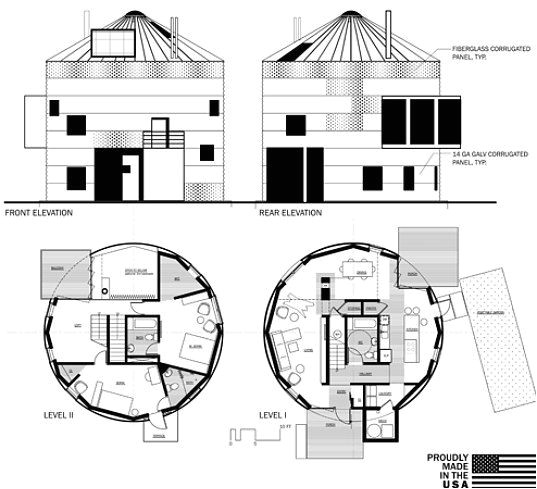 Silo Home Floor Plans Creating Cylindrical Prefab Homes From Renovated Grain