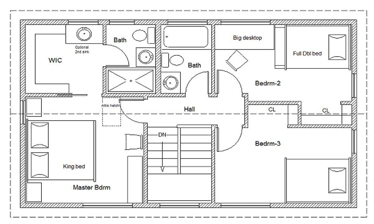 Simple Home Plans Free 2 Bedroom House Simple Plan Simple House Floor Plan