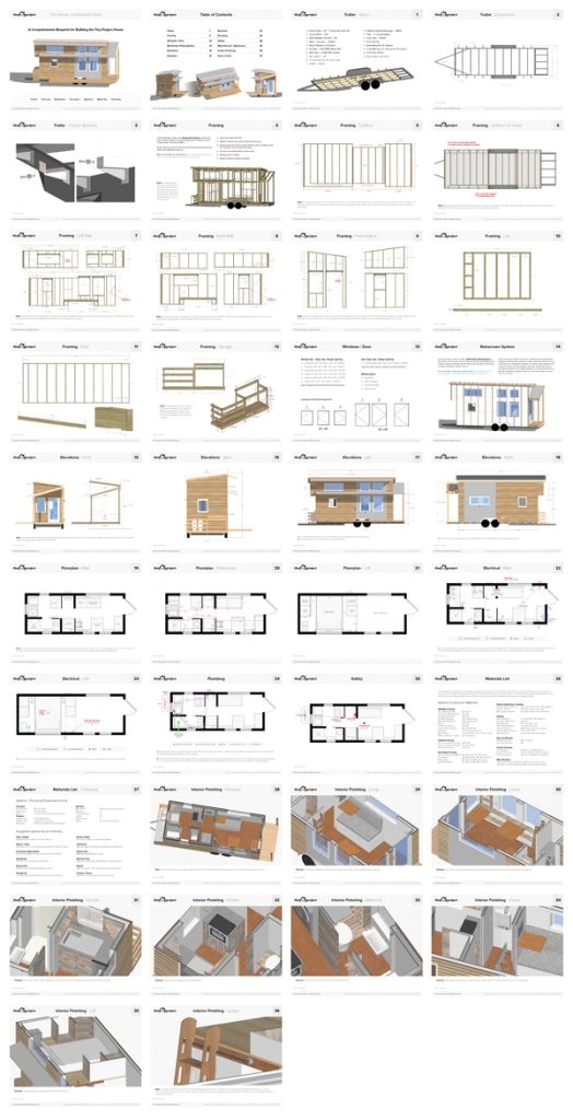 Small Home Building Plans Tiny House On Wheels Floor Plans Blueprint for Construction Small Home Building Plans Tiny House On Wheels Floor Plans Blueprint for Construction
