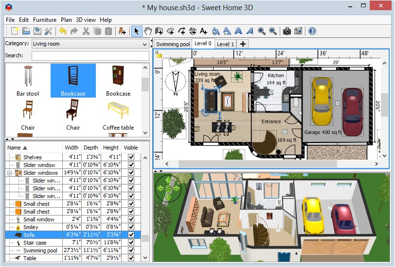 Sweet Home Plan Sweet Home 3d Draw Floor Plans and Arrange Furniture Freely