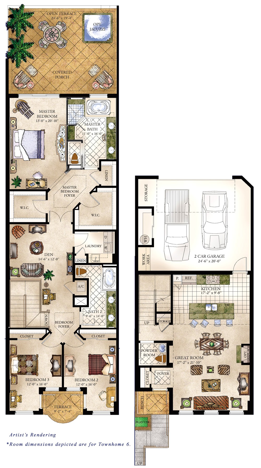 Town Home Floor Plans townhomes Floorplans Floor Plans