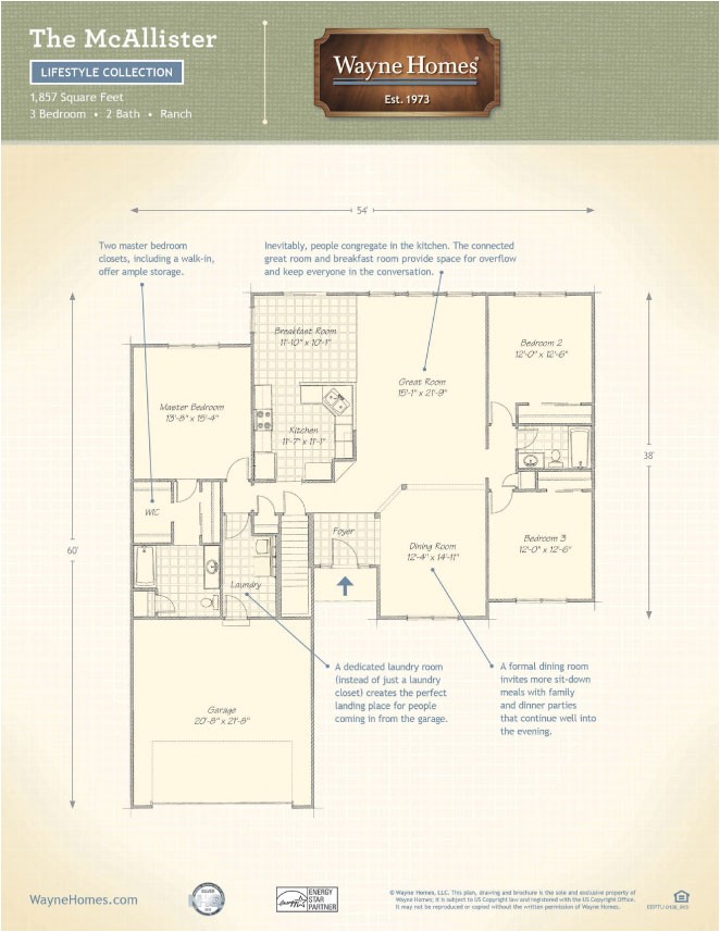 Wayne Home Floor Plans Modern Ranch House Floor Plans the Mcallister Wayne Homes Wayne Home Floor Plans Modern Ranch House Floor Plans the Mcallister Wayne Homes