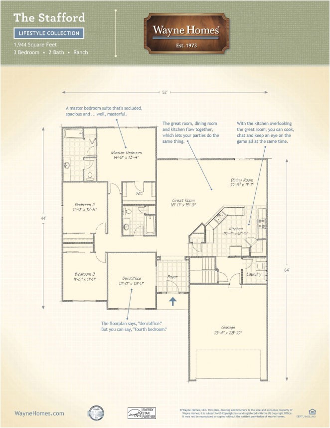 Wayne Home Floor Plans Ranch Style Floor Plans the Stafford Wayne Homes Wayne Home Floor Plans Ranch Style Floor Plans the Stafford Wayne Homes