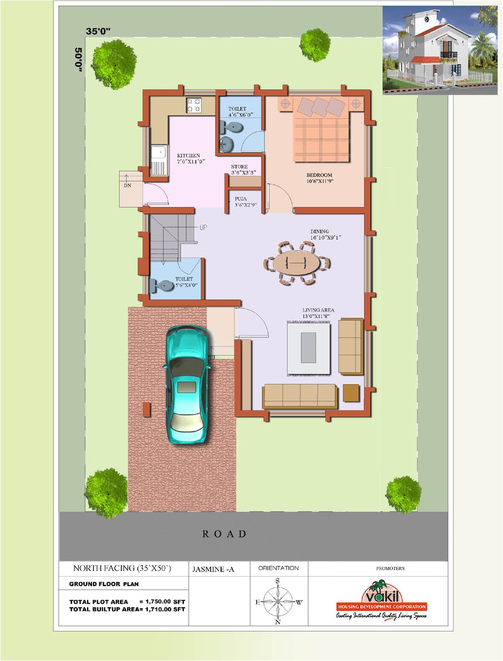 20×40 House Plans West Facing 40 X 30 House Plans East Facing