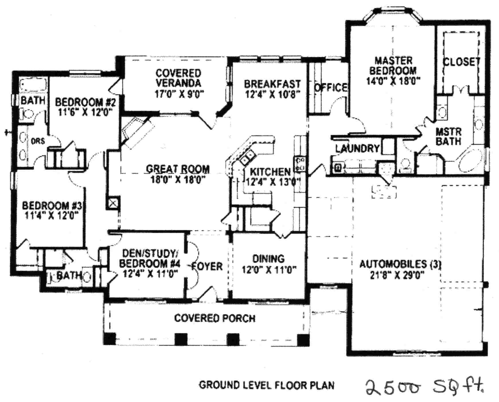 2500 Sq Ft Ranch Home Plans Ranch House Plans Under 2500 Square Feet