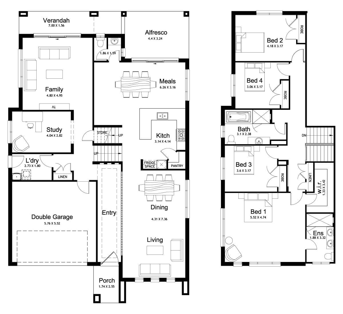 4 Level Home Plans Floor Plan Friday Split Level 4 Bedroom Study