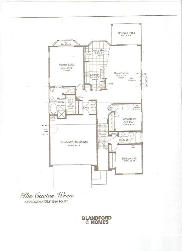 Blandford Homes Floor Plans Las Sendas Floor Plans Intended for Blandford Homes Floor