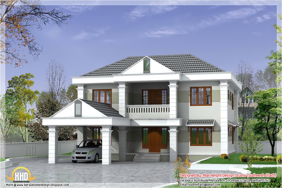 Double Storey Home Plans Double Storey Home Design 2850 Sq Ft Kerala Home