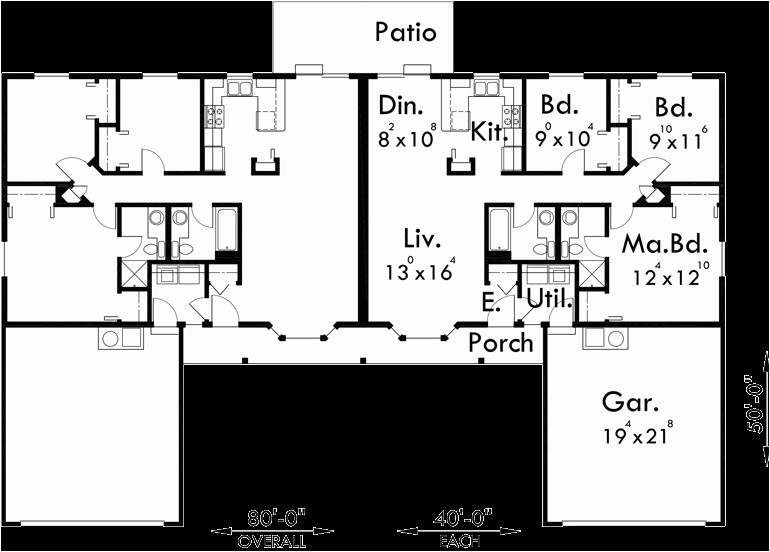 Duplex House Plans 3 Bedrooms One Story Duplex House Plans 3 Bedroom Duplex Plans Duplex House Plans 3 Bedrooms One Story Duplex House Plans 3 Bedroom Duplex Plans