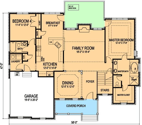 Extended Family House Plans for the Extended Family and Guests 30041rt
