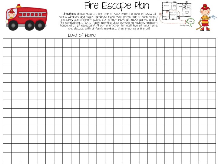 Fire Safety Plan for Home First Grade Fanatics National Fire Prevention Week Fire Safety Plan for Home First Grade Fanatics National Fire Prevention Week