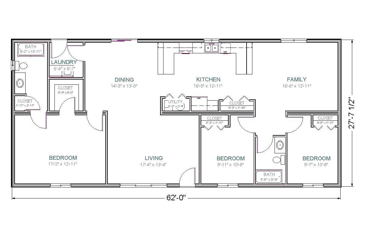 Floor Plans for Homes00 Square Feet 1800 Sq Ft House Plans 2 Bedroom