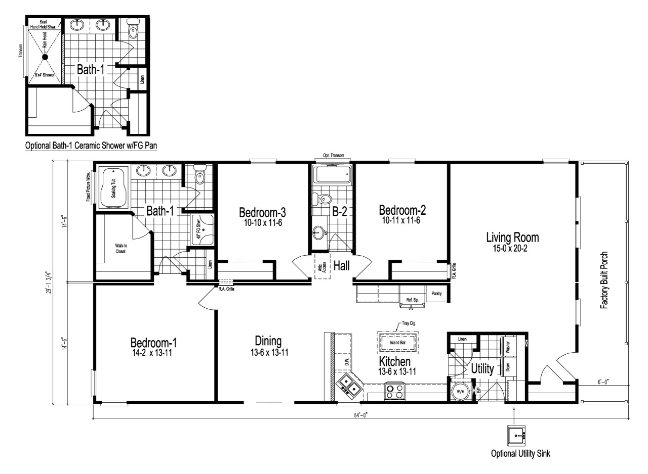Floor Plans for Modular Home Wilmington Manufactured Home Floor Plan or Modular Floor Plans