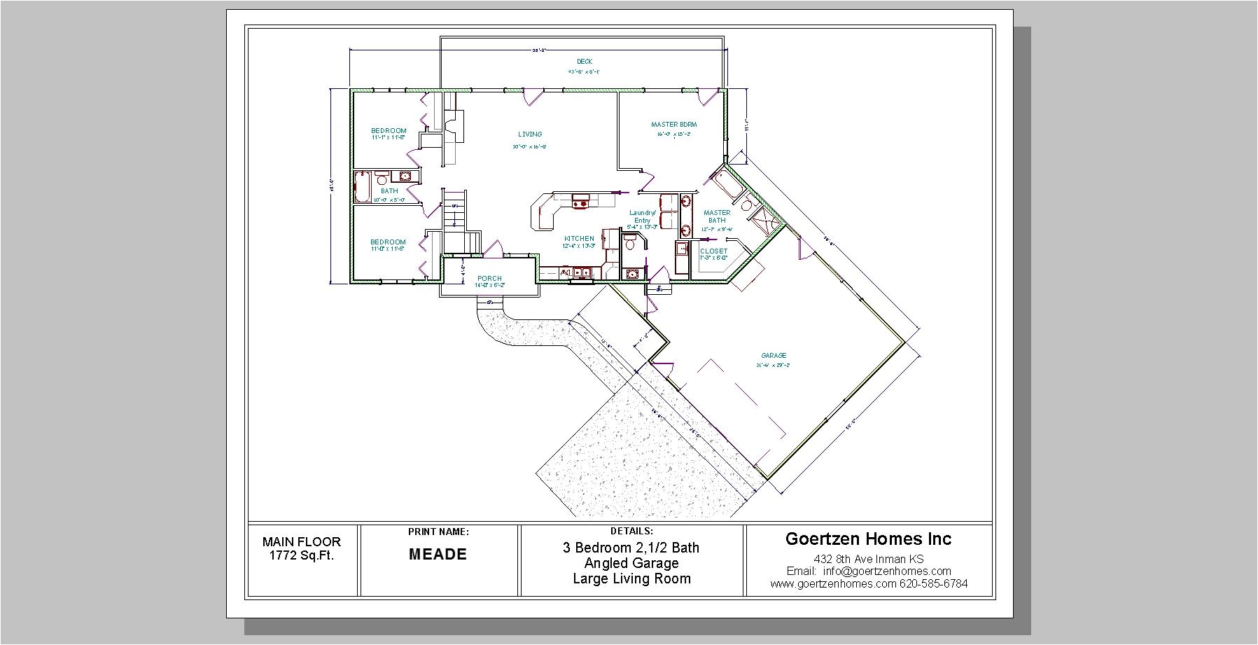 Fort Meade Housing Floor Plans Meade Goertzen Homes