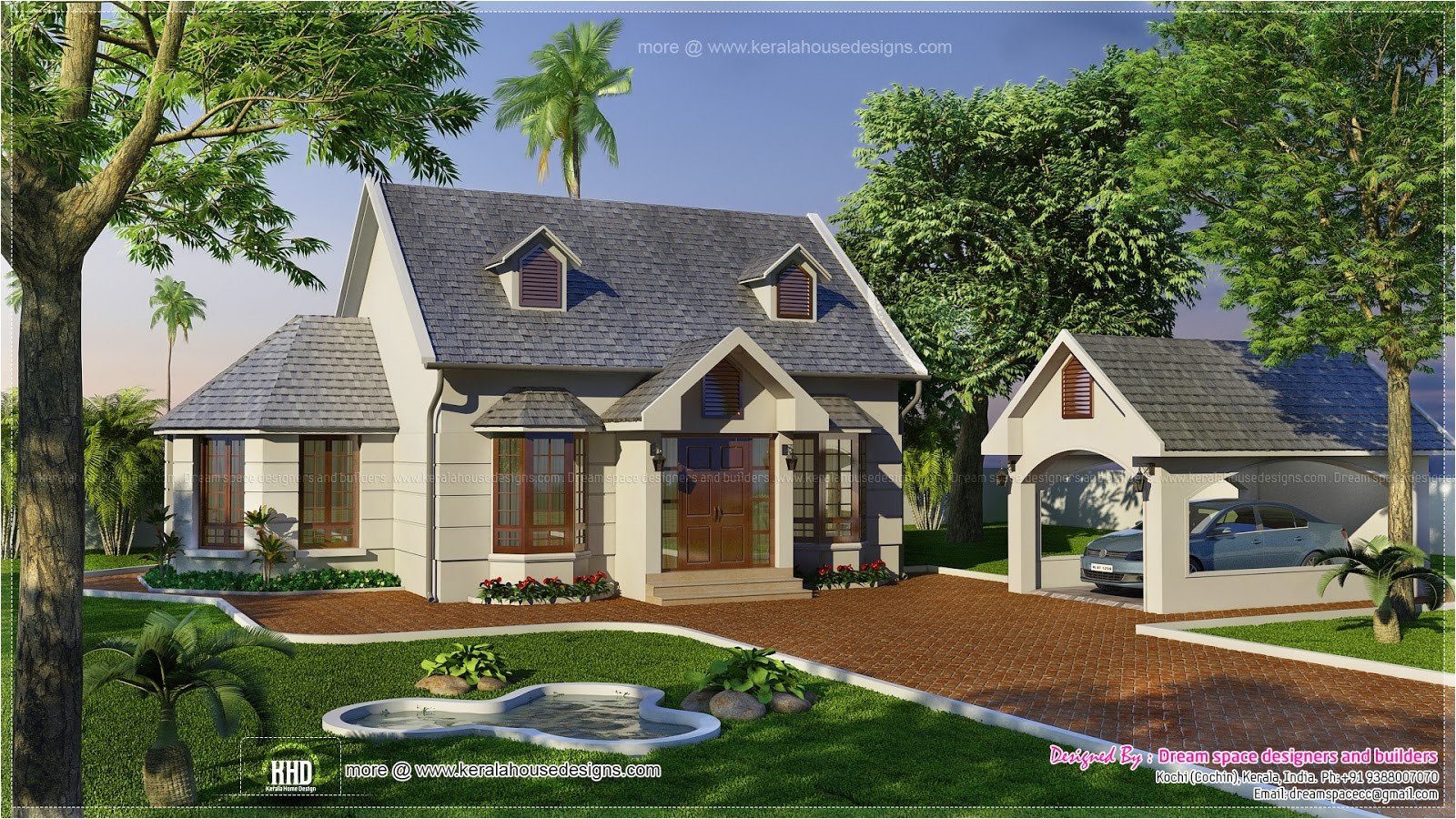 Garden Homes Plans Vacation Garden Home Design In 1200 Sq Feet Home Kerala