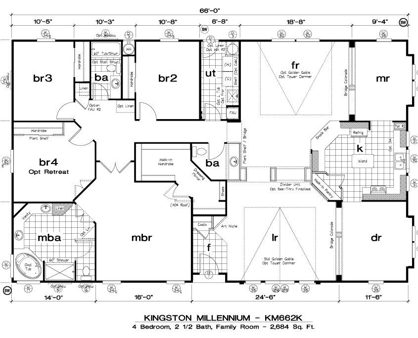 Golden West Manufactured Homes Floor Plans Golden West Kingston Millennium Floor Plans 5starhomes