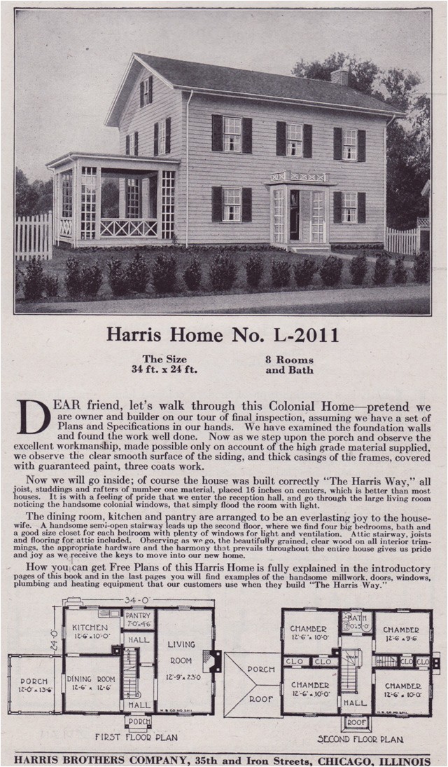 Harris Home Plans Website Plan L 2011 1918 Harris Bros Co Traditional Colonial Harris Home Plans Website Plan L 2011 1918 Harris Bros Co Traditional Colonial