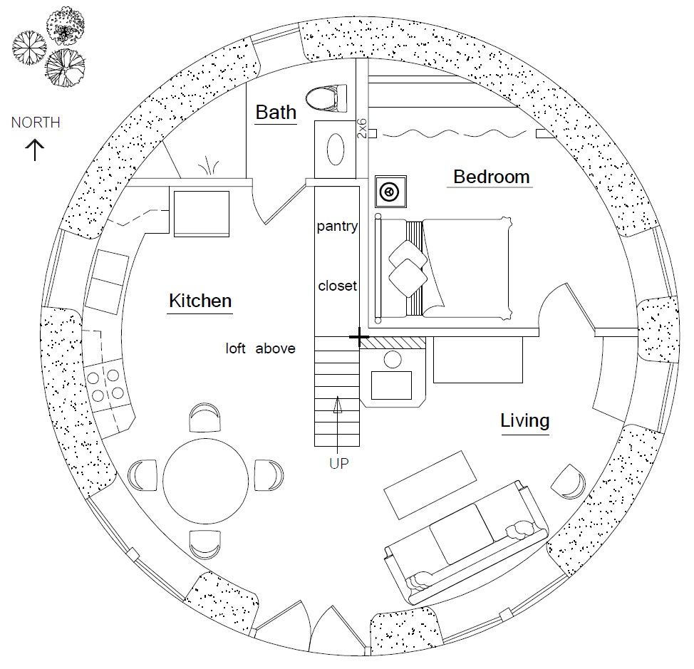 Hobbit Home Plans Loft Earthbag House Plans