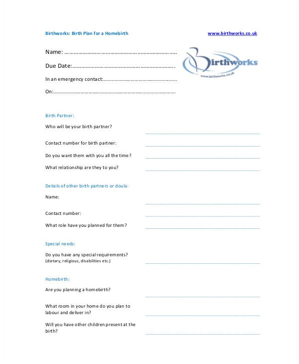 Home Birth Birth Plan Birth Plan Template 15 Free Word Pdf Documents Home Birth Birth Plan Birth Plan Template 15 Free Word Pdf Documents