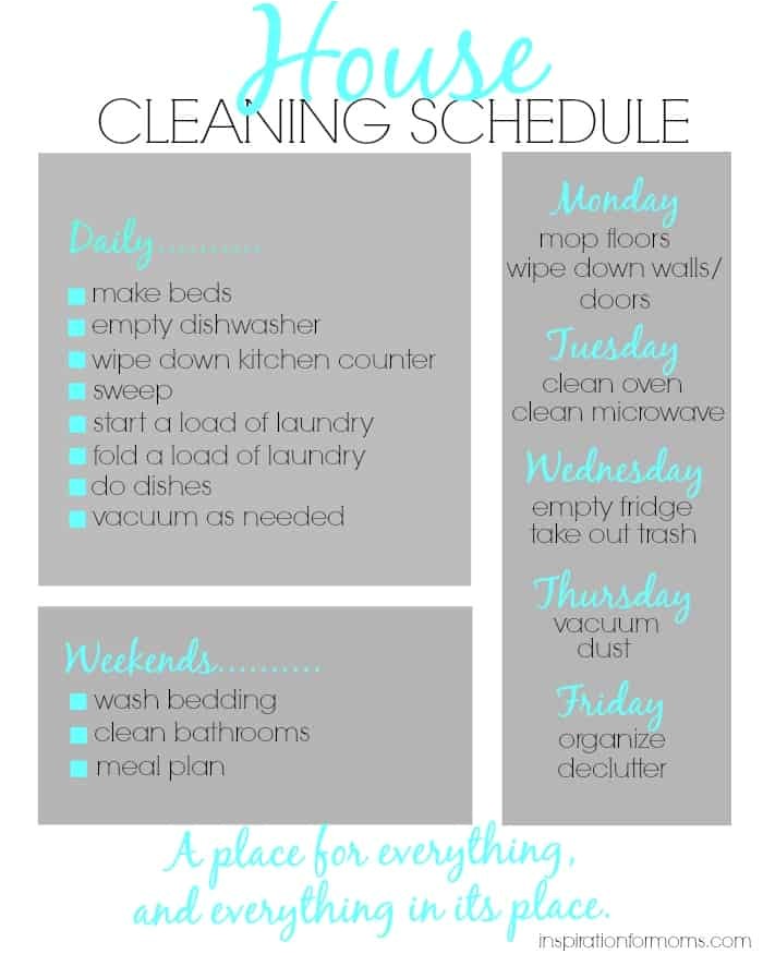 Home Cleaning Plan House Cleaning Schedule Inspiration for Moms Home Cleaning Plan House Cleaning Schedule Inspiration for Moms