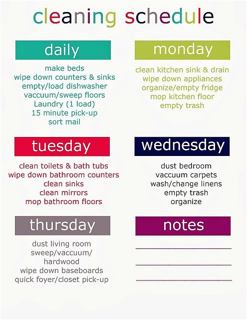 Home Cleaning Plan Printable Weekly Cleaning Schedule Get organized Home Cleaning Plan Printable Weekly Cleaning Schedule Get organized