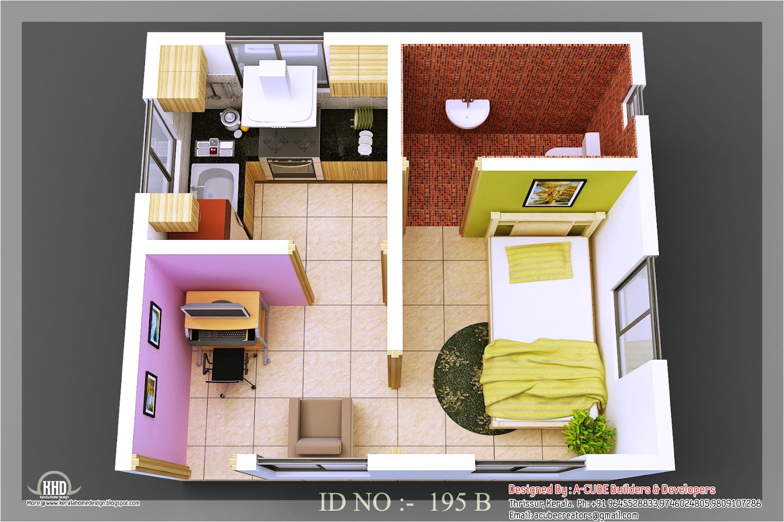 Home Plan 3d View 3d isometric Views Of Small House Plans Kerala Home Home Plan 3d View 3d isometric Views Of Small House Plans Kerala Home