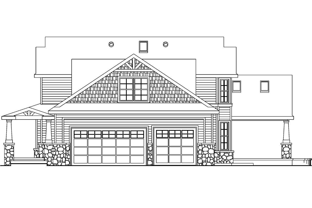 Home Plan and Elevation Craftsman House Plans Tillamook 30 519 associated Designs
