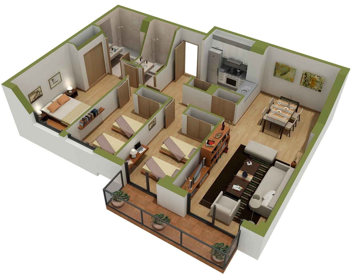 Home Plan Layout 25 Three Bedroom House Apartment Floor Plans