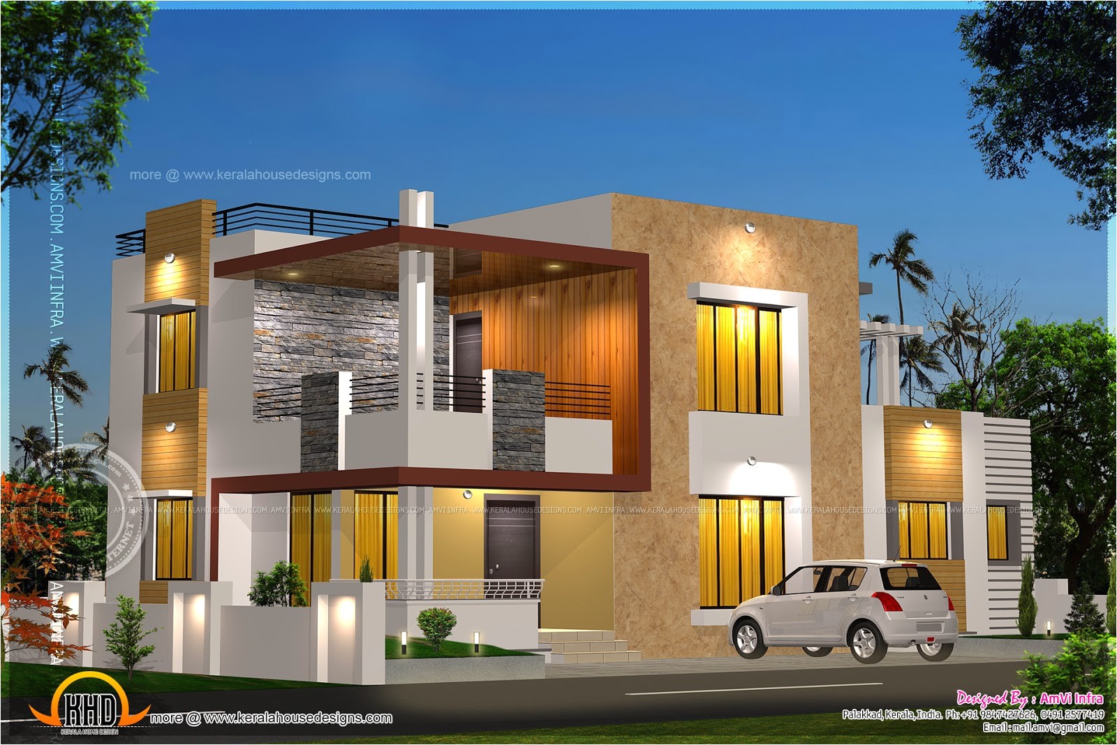 Home Plans Contemporary Floor Plan and Elevation Of Modern House Kerala Home Home Plans Contemporary Floor Plan and Elevation Of Modern House Kerala Home