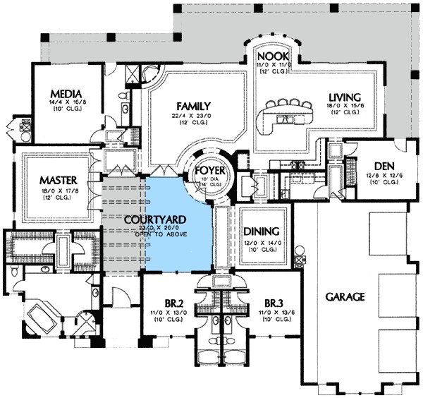 Home Plans with Courtyard In Center Plan W16365md Center Courtyard Views E Architectural Design Home Plans with Courtyard In Center Plan W16365md Center Courtyard Views E Architectural Design