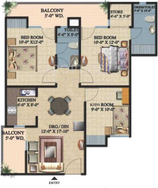Homes Of Integrity Floor Plans 1175 Sq Ft 2 Bhk Floor Plan Image Ajnara Integrity Homes Of Integrity Floor Plans 1175 Sq Ft 2 Bhk Floor Plan Image Ajnara Integrity