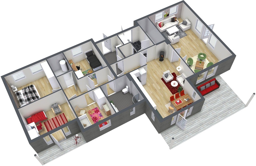 House Design Plans 3d 4 Bedrooms 4 Bedroom Floor Plans Roomsketcher House Design Plans 3d 4 Bedrooms 4 Bedroom Floor Plans Roomsketcher