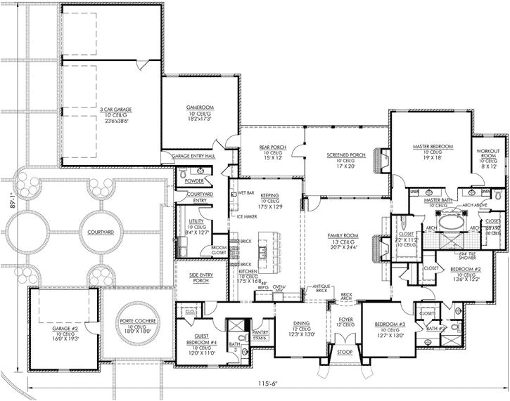 House Plans 3000 to 4000 Square Feet top Home Plans 4000 Square Feet Homeplansme Home Plans