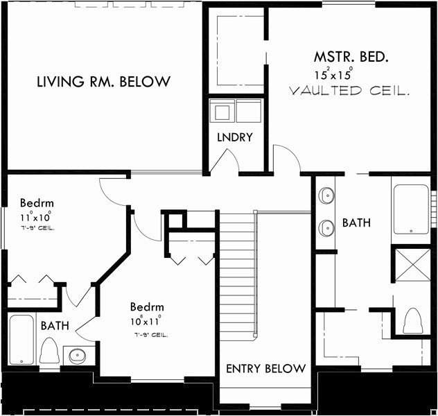 House Plans for Wide but Shallow Lots 3 Bedroom House Plans 40 Wide House Plans Narrow Lot House Plans for Wide but Shallow Lots 3 Bedroom House Plans 40 Wide House Plans Narrow Lot
