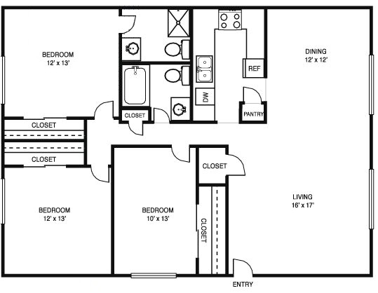 House Plans with 3 Bedrooms 2 Baths 3 Bedroom 2 Bath Floor Plans Marceladick Com House Plans with 3 Bedrooms 2 Baths 3 Bedroom 2 Bath Floor Plans Marceladick Com
