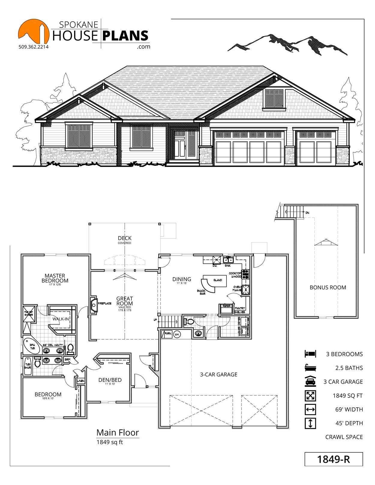House Plans with 3 Car Garage and Bonus Room House Plans 3 Car Garage Under 2200 Sq Ft Don Gardner House Plans with 3 Car Garage and Bonus Room House Plans 3 Car Garage Under 2200 Sq Ft Don Gardner