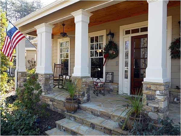 House Plans with Front Porch Columns Plan 29838rl Rustic Appeal with Country Front Porch