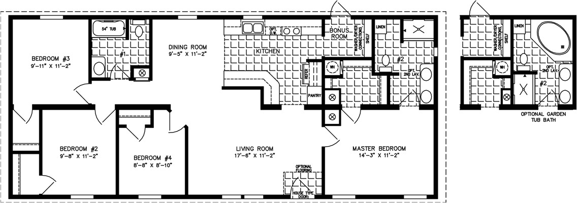 Jacobsen Manufactured Homes Floor Plans the Imperial Imp 45615a Manufactured Home Floor Plan