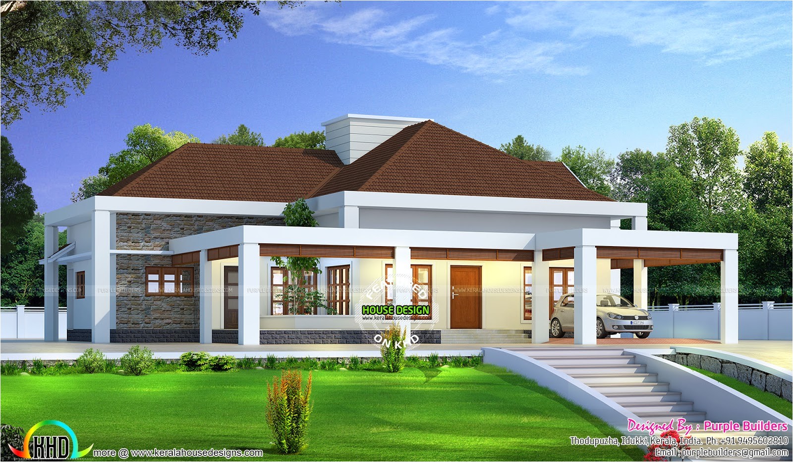 Kerala Home Plan Single Floor Stunning Single Floor House Above Road Level Kerala Home Kerala Home Plan Single Floor Stunning Single Floor House Above Road Level Kerala Home