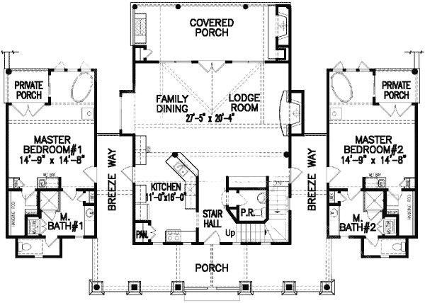 Lake Home Plans with Double Masters Dual Master Bedrooms 15705ge 1st Floor Master Suite